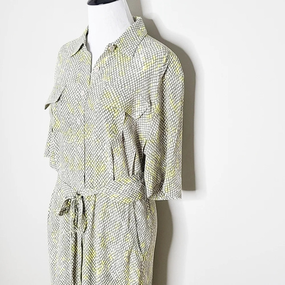 Equipment Axelle Snakeskin Print Tie Waist Dress 8 - Picture 3 of 9